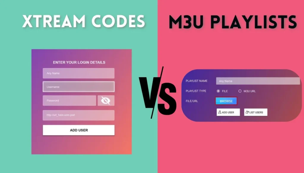 Xtream code iptv vs M3U, IPTV france
