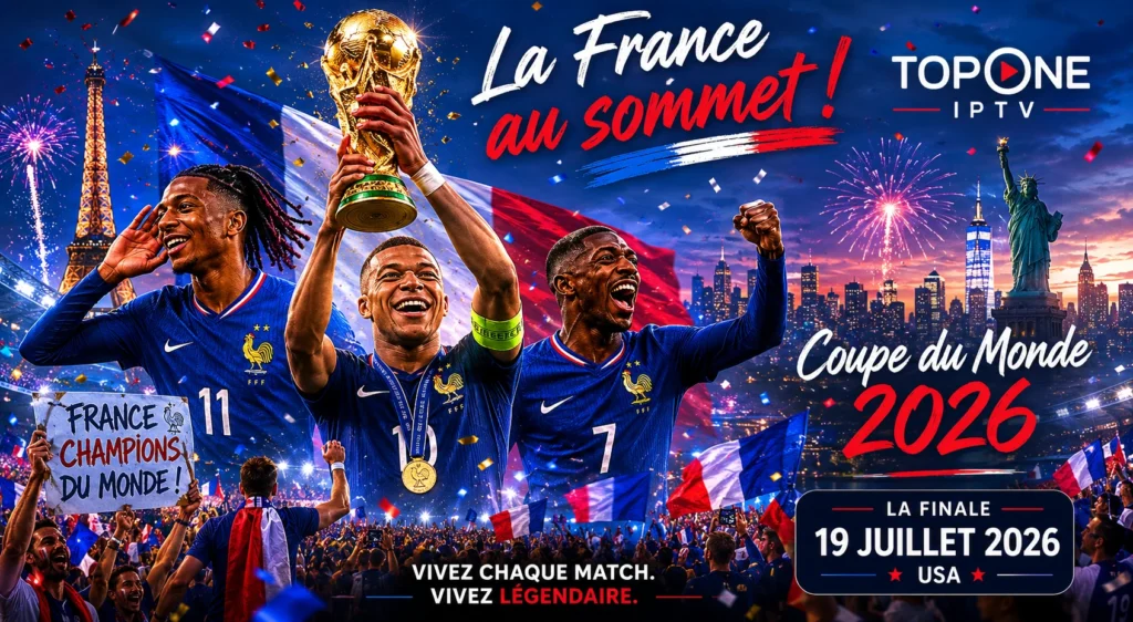 Coupe du Monde 2026 IPTV avec l’équipe de France et TopOne IPTV